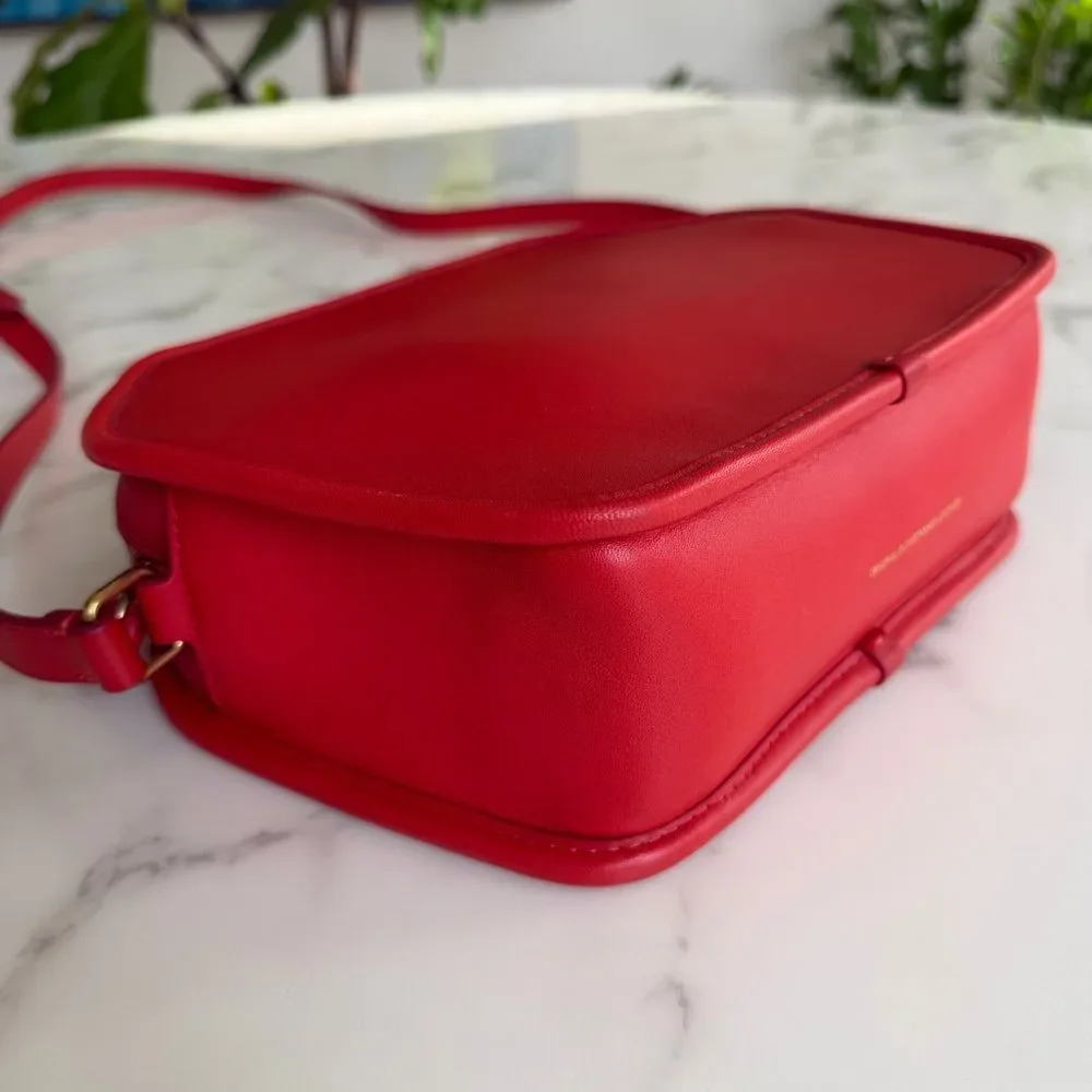 COACH Originals Archival Zip Geometric Pouch Leather Crossbody Bag Carmine Red - Picture 7 of 16